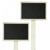 Planche à coller, planche en bois pour écrire, panneau végétal, décoration mariage, rentrée scolaire 10×7cm L22cm 12pcs