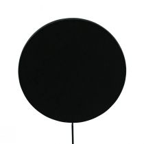 Article Décoration de table bois rond noir bouchon métal Ø7,5cm 12pcs