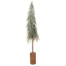Article Sapin de Noël artificiel avec socle, givré, décoration hivernale, 90 cm