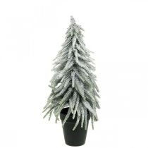 Sapin décoratif avec neige, décoration de l&#39;avent, sapin en pot H37cm