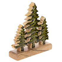 Article Décoration de sapin de Noël sur socle en bois pour table et étagère, 20 cm