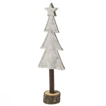 Article Décoration de sapin de Noël feutre étoile coeur beige rouge H21cm 4 pièces