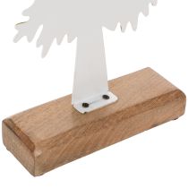 Article Sapin de Noël décoratif sur socle en bois, décoration de table, Noël, 46 cm
