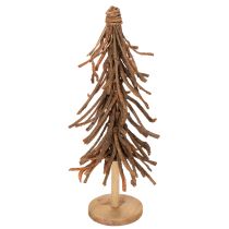 Article Sapin de Noël en branches de saule sur un socle en bois, 48 cm