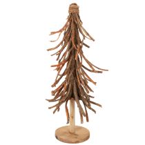 Article Sapin de Noël en branches de saule sur un socle en bois, 48 cm