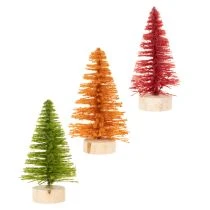 Article Sapin de Noël artificiel miniature pour décoration de table, 12 cm, lot de 6