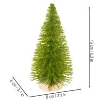 Article Sapin de Noël artificiel avec socle en bois, petit, 16 cm, lot de 6