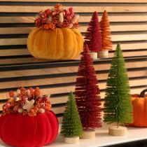 Article Sapin de Noël artificiel avec socle en bois, petit, 16 cm, lot de 6