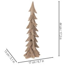 Article Petit sapin de Noël décoratif floqué, décoration de table, 44 cm