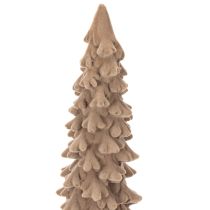 Article Sapin de Noël décoratif floqué pour décoration hivernale, 34 cm