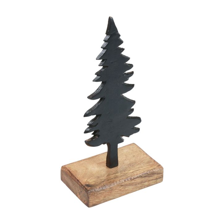 Décoration de Noël Sapin de Noël bois métal décoration de table H22cm