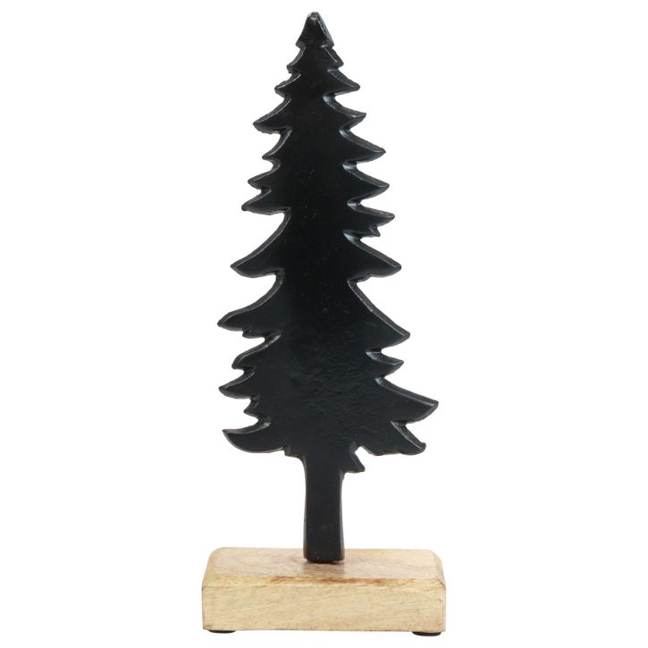 Article Décoration de Noël Sapin de Noël bois métal décoration de table H27cm