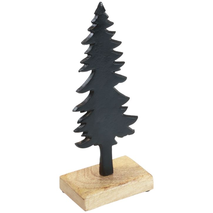 Article Décoration de Noël Sapin de Noël bois métal décoration de table H27cm