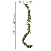 Article Guirlande artificielle de sapin vert pour décoration festive, 200 cm