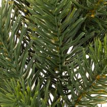 Article Couronne artificielle de sapin vert pour décoration de porte, 35 cm