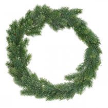 Guirlande de sapin décoration murale artificielle vert Noël, glacé Ø45cm