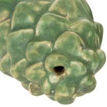 Article Décoration de table en céramique en forme de pomme de pin, automne, 14 cm, lot de 3.