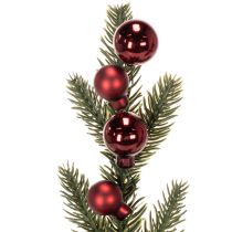 Article Branche de sapin artificielle avec boules de Noël, 48 cm, 2 pièces