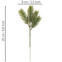 Article Branches de sapin artificielles vertes pour décorations hivernales, 25 cm, lot de 24.