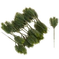 Article Branches de sapin artificielles vertes pour décorations hivernales, 25 cm, lot de 24.