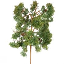 Article Branche de sapin artificielle, branche de cèdre vert, cônes 85cm