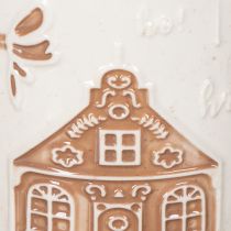 Article Mug en céramique décoré d'une maison et de motifs en relief, 9 cm