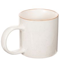 Article Mug en céramique décoré d'une maison et de motifs en relief, 9 cm