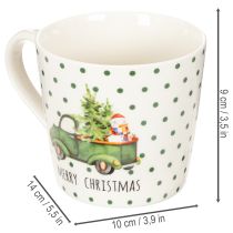 Article Mug à café Joyeux Noël, motif voiture de Noël, tasse en céramique 10 cm, lot de 2
