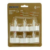 Article Bougies chauffe-plat LED avec pile Ø4cm pour intérieur 6 pcs