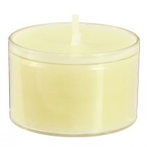 Article Veilleuses bougies chauffe-plat jaune crème dans un bol en plastique 8 heures 50 pcs
