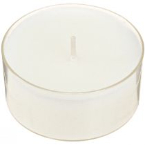 Article Bougies chauffe-plat maxi avec transp. Boîtier blanc 54mm 16 pcs