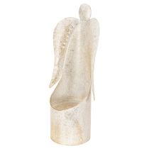 Article Bougeoir en forme d'ange, doré, pour décoration de table, 50 cm