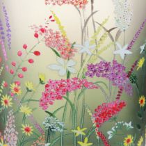 Article Photophore verre fleurs printemps été H8cm 6 pcs