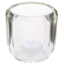 Article Bougeoir en verre transparent Ø8cm H8cm 6 pcs