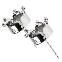 Article Photophore couronne argent Ø4,8cm 4 pcs