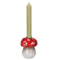 Article Champignon décoratif, amanite tue-mouches, porte-bougie chauffe-plat pour décoration de table, 9 cm