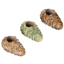 Article Porte-bougie chauffe-plat en forme de pomme de pin, 8 cm, lot de 3
