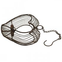 Article Photophore métal décoration à suspendre décoration rouille coeur 22×7×20cm