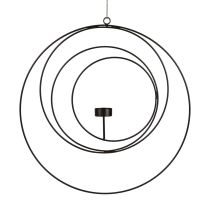 Photophore pour bougeoir suspendu noir Ø40cm