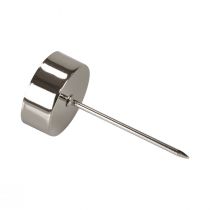 Article Photophore à coller couronne de l'Avent argent Ø4cm 8 pcs