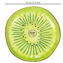 Article Assiettes rondes en céramique à motif kiwi, idéales pour la table à manger ou la cuisine, 16 cm, lot de 2