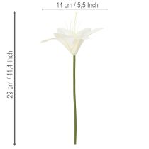 Article Fleurs artificielles de lys tigré blanc pour vases et compositions florales, bouquet de 6 (29 cm).
