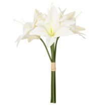 Article Fleurs artificielles de lys tigré blanc pour vases et compositions florales, bouquet de 6 (29 cm).