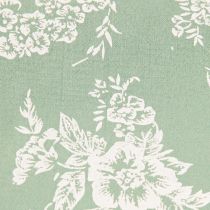 Article Ruban de table vert rouleau ruban fleurs coton menthe 15cm 3m