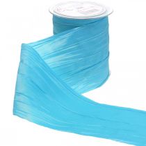 Article Ruban de table Crash Turquoise 100mm 15m