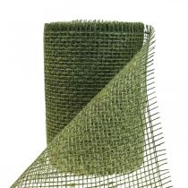 Article Chemin de table jute ruban de jute ruban de table vert olive W15cm L10m