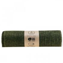 Article Chemin de table jute ruban de jute ruban de table vert olive L30cm L5m