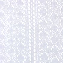 Chemin de table dentelle au crochet blanc 30 x 140 cm
