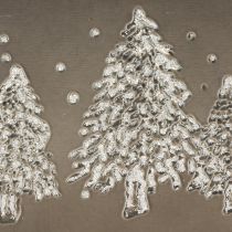 Article Pot de fleurs ovale orné d'un sapin en relief, 25 cm