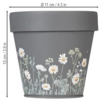 Article Pot de fleurs à motif marguerite pour une décoration intérieure élégante, 11 cm, lot de 4